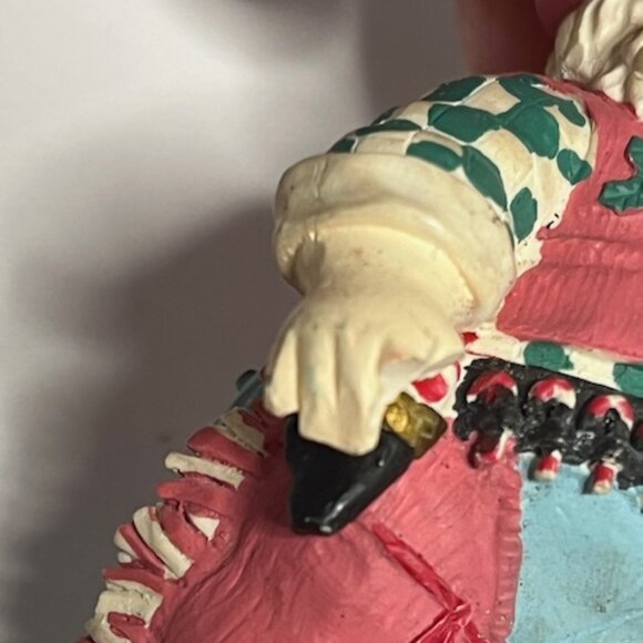 VTG Cowboy Santa Hand Painted Standing Hanging Tree Ornament 3"x1.75" - Picture 16 of 16